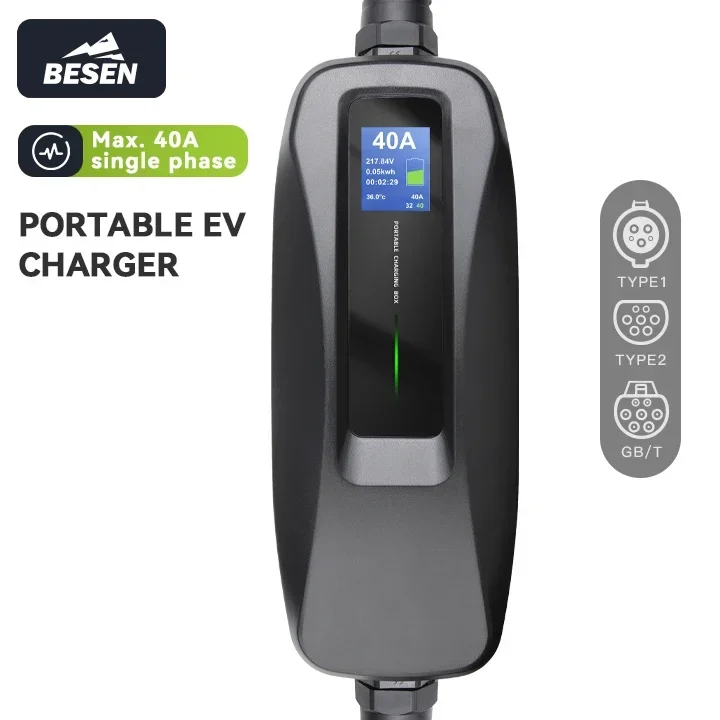 Portable Ev Charger - BESEN 8.8kW Przenośna ładowarka EV typu
